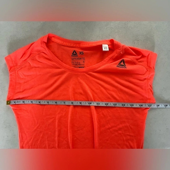 Reebok/ Supremium tee Speedwick/ Neon orange/ Size US XS - Picture 8 of 8